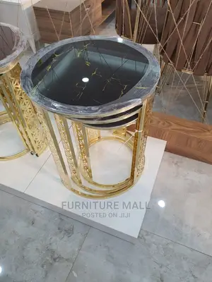 3 Sets Of Golden Cofe Table  X Free Delivery