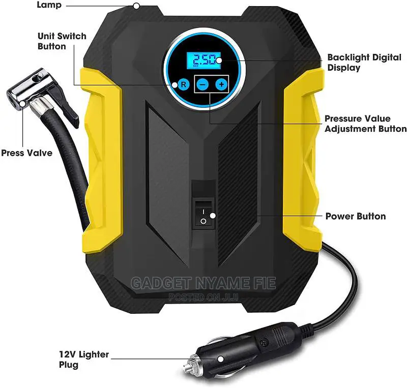 Digital Air Compressor for Car Auto Pump Portable Tire Infla