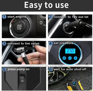 Digital Air Compressor for Car Auto Pump Portable Tire Infla