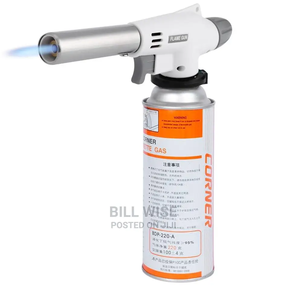 Flame/Fire Gun Torch With Gas Cylinder