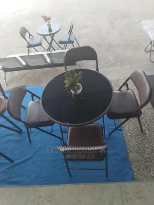 Foldable Glass Table and Chairs
