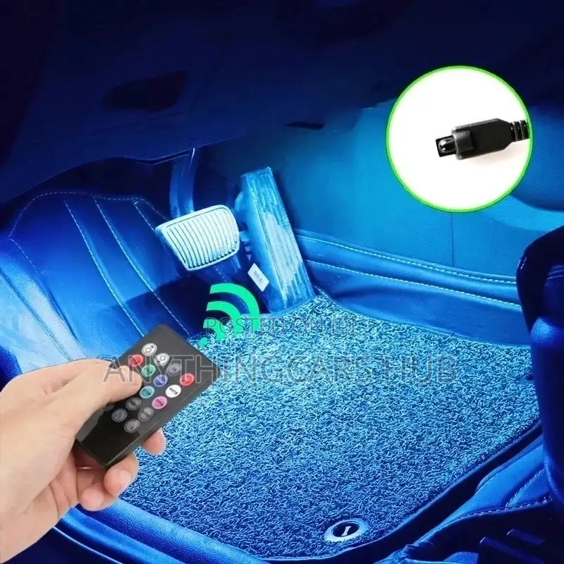 Led Car Foot Ambient Light With USB OR CIGARETTE Lighter