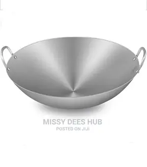 Stainless Steel Wok or Uncoated Stir-Fry Wok - 40cm