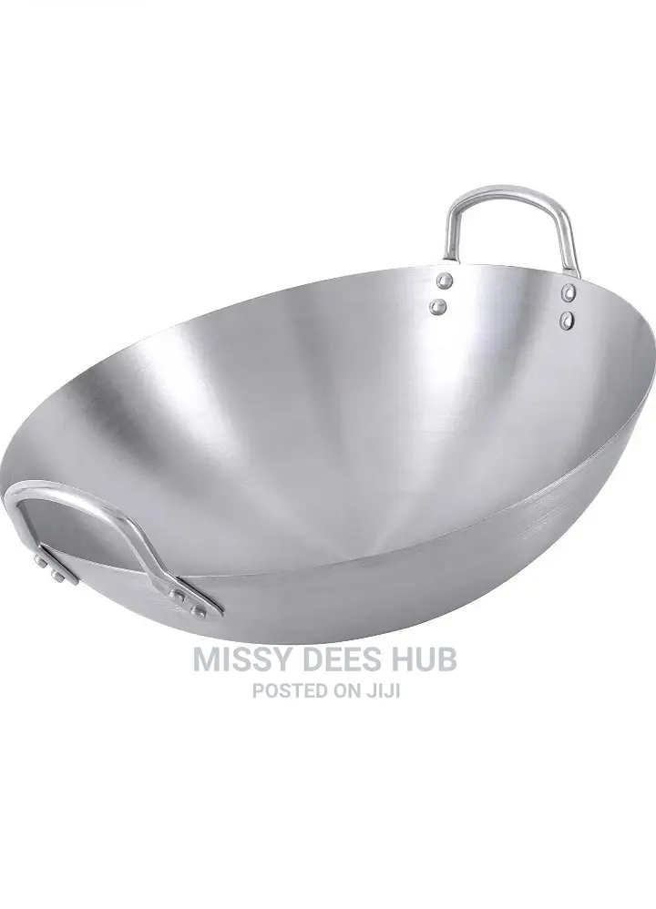 Stainless Steel Wok or Uncoated Stir-Fry Wok - 40cm