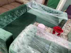 Classic Army Green L Shaped Sofa Set . Free Delivery