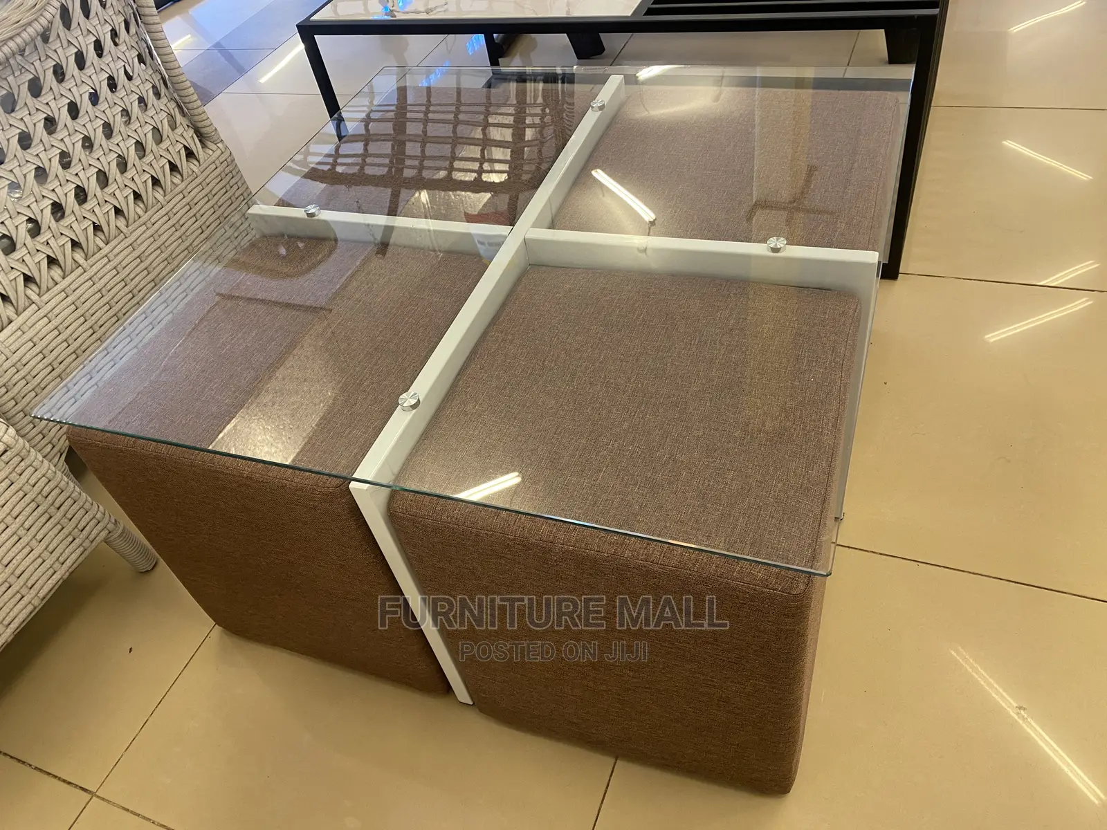 Cute Glass Dinning Table With 4 Chairs . Free Delivery