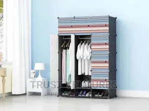 12 Cubes Plastic Wardrobe With Shoe Rack