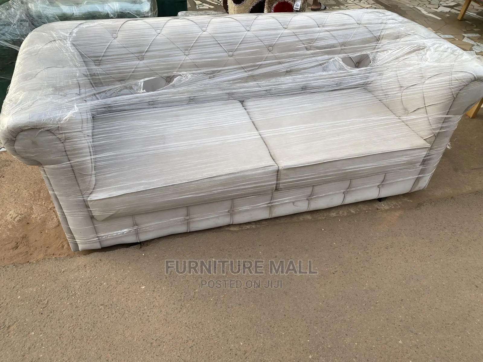 Quality 3 Seater Sofa Available in Cream Color. Free Del