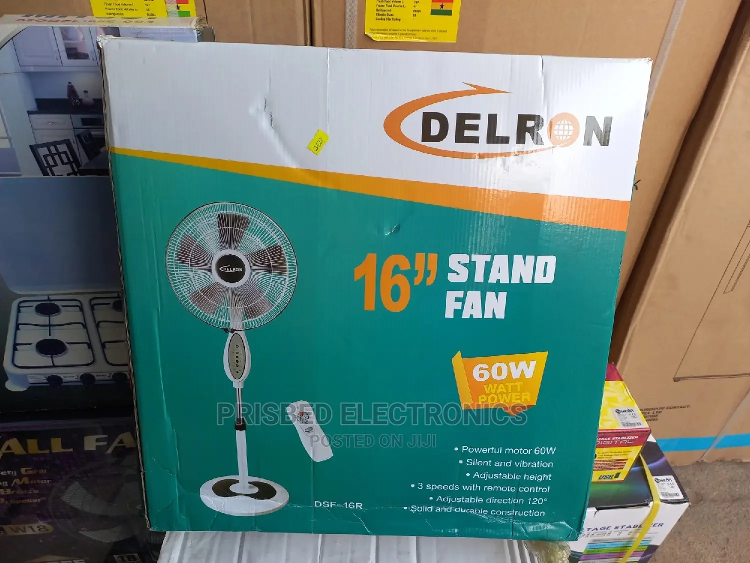 Delron Quality Remote Standing Fan 16inchs