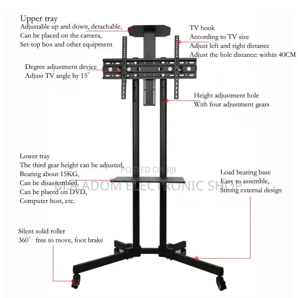 Tv Stand With Wheels Dvd Shelf