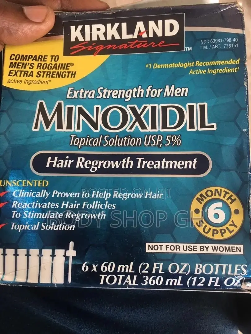 Kirkland Minoxidil Full Box (6 Bottles +Dropper)
