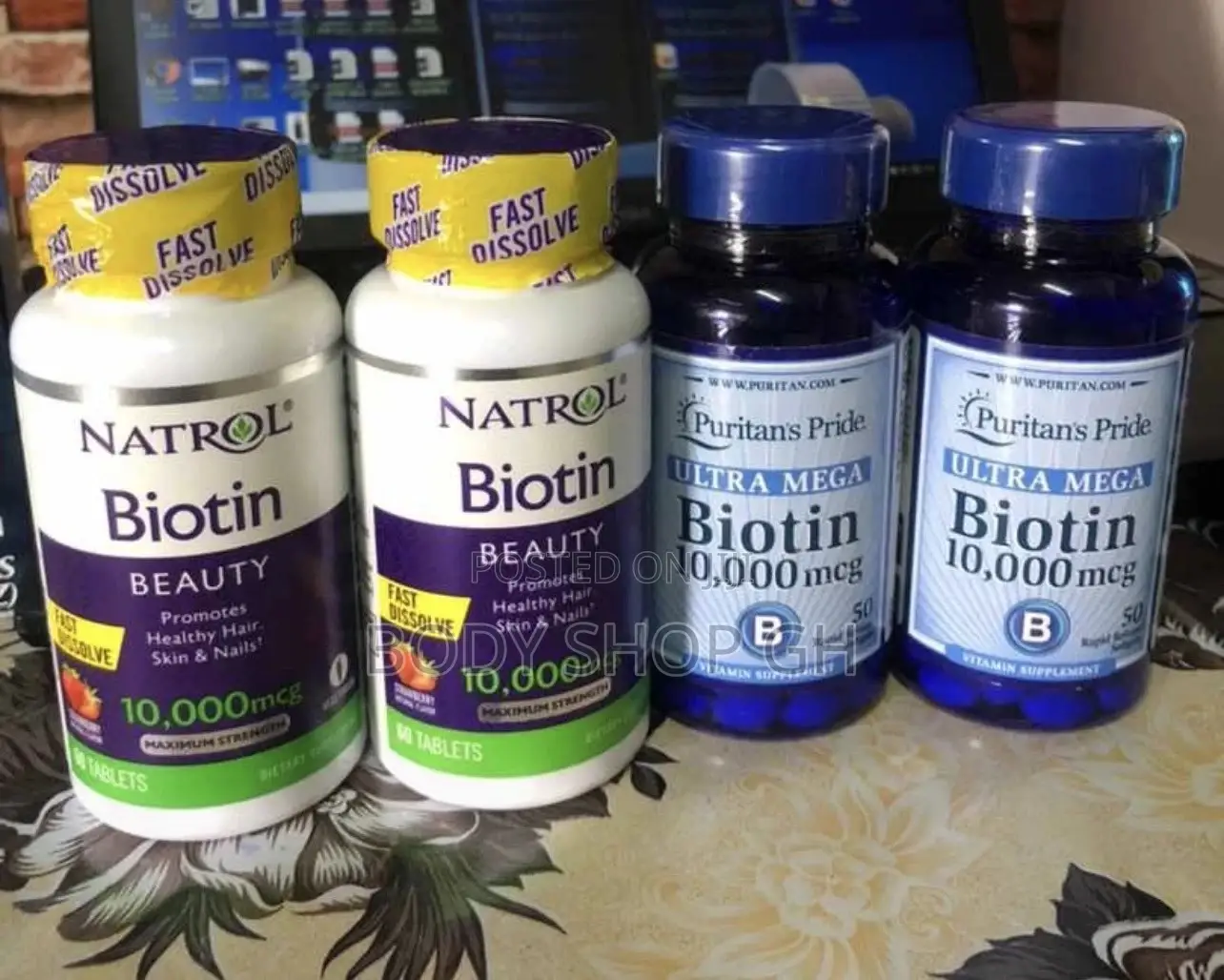 10,000 MCG Biotin - Hair,Skin Nails