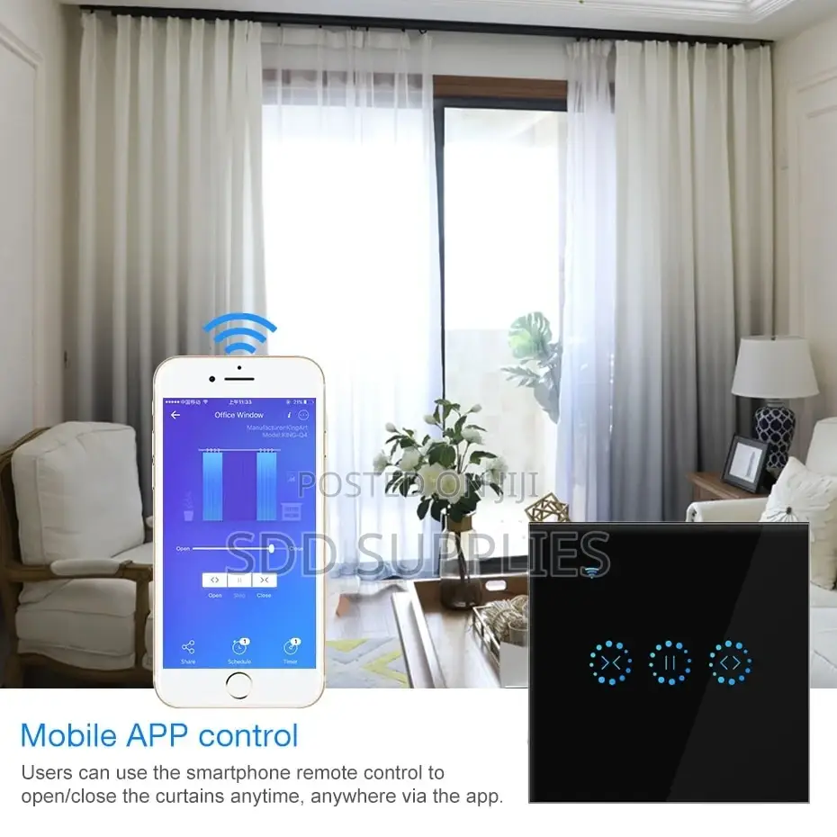 Smart Window Curtains With Phone Voice And Remote Control
