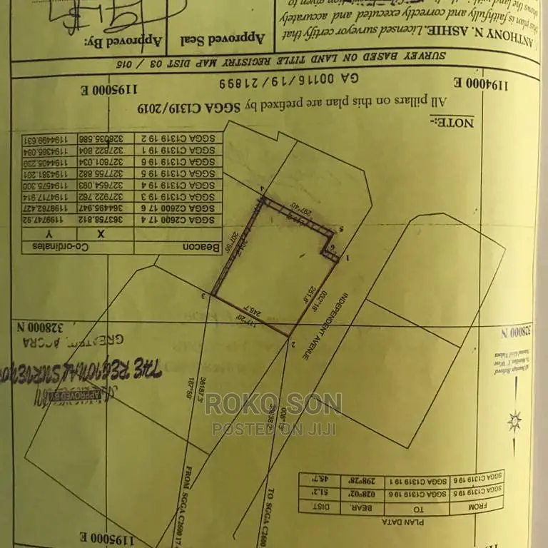 At Flag Staff House by Main Road Size 1,72 Acres