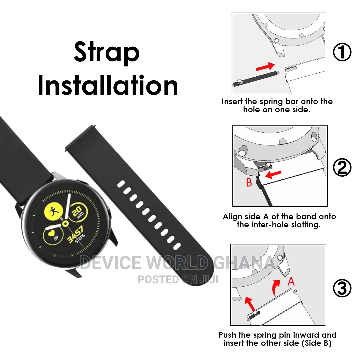 Silicone Band/Strap 4 Samsung Watch Amazfit Gear Hwawei Etc