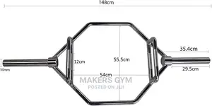 Olympic Hex Trap Deadlift Shrug Barbell Bar