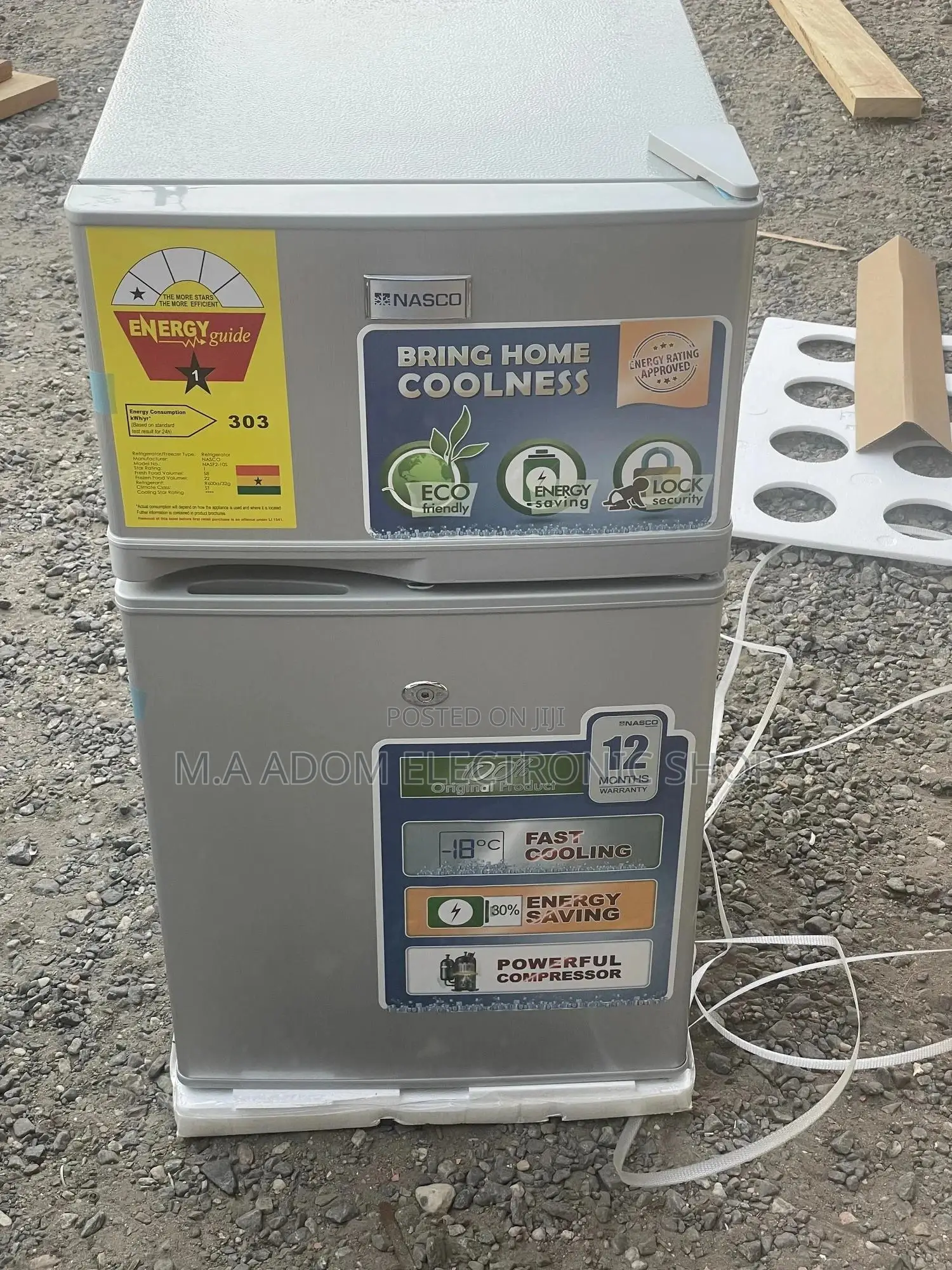 Table Top Double Door Nasco Fridge