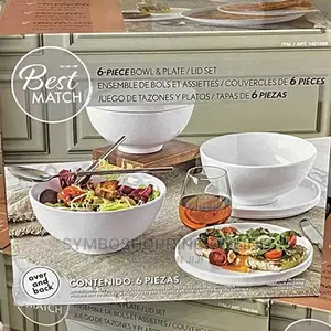 Over and Back 6-Piece Bowl and Lid/Plate