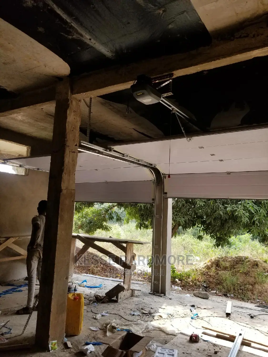Pure White Garage Door Double