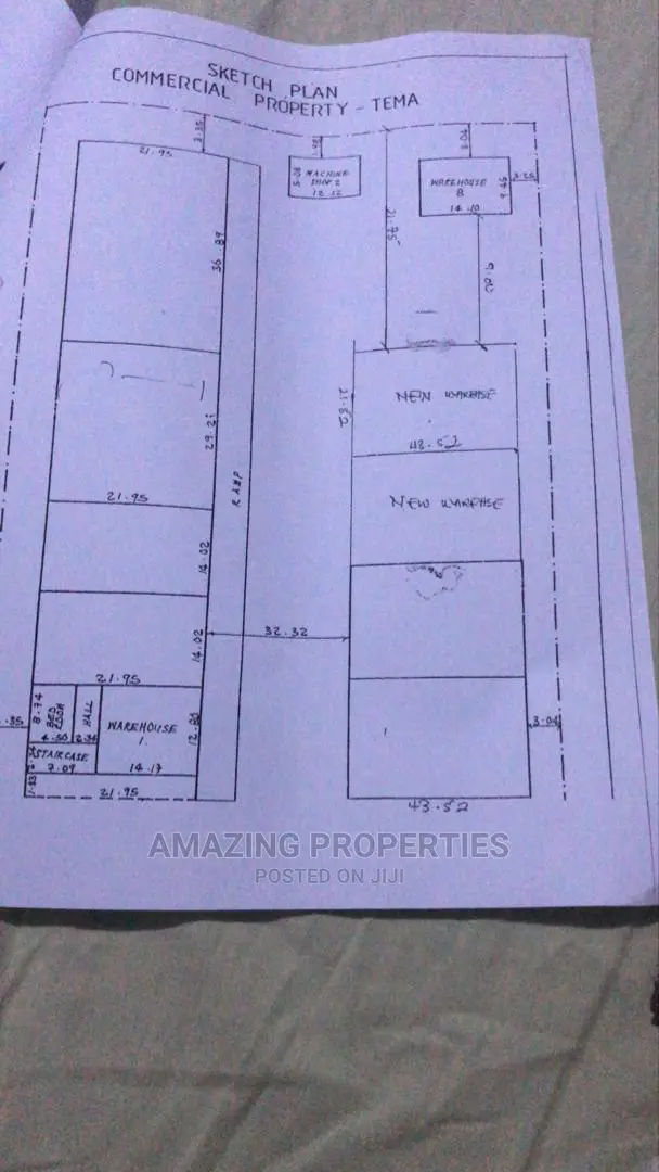 For Sale on 5 Acres 7500 SQM Warehouse Tema Industrialarea