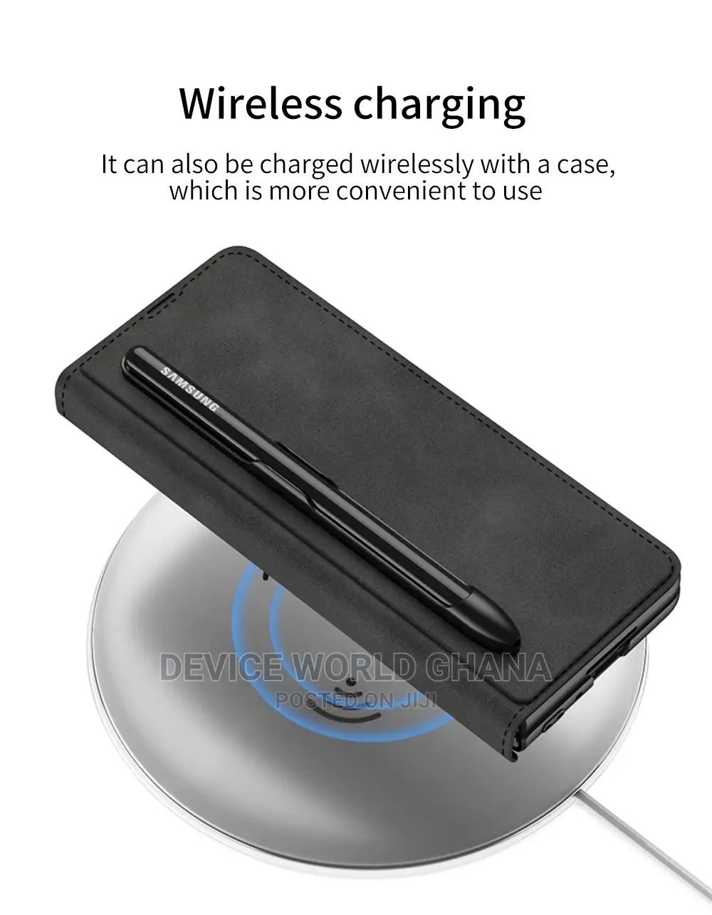 Samsung Z Fold 6 5 4 Leather Flip Case With Pen Slot