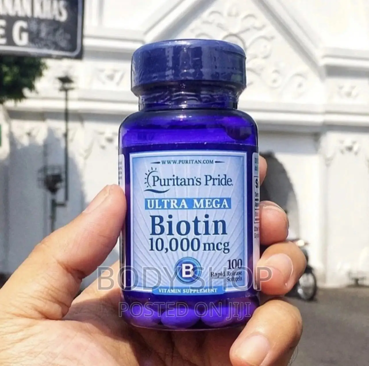 Puritans Pride (Ultra Mega) Biotin-10,000mcg (100 Softgels)