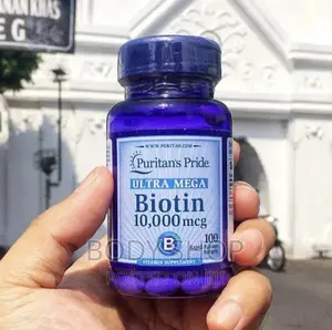 Photo - Puritans Pride (Ultra Mega) Biotin-10,000mcg (100 Softgels)