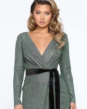 Fashionnova Green Glittery Dress