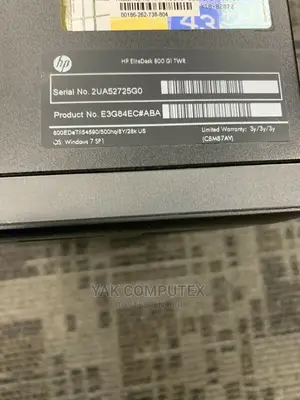 Desktop Computer HP EliteDesk 800 8GB Intel Core I5 HDD 500GB