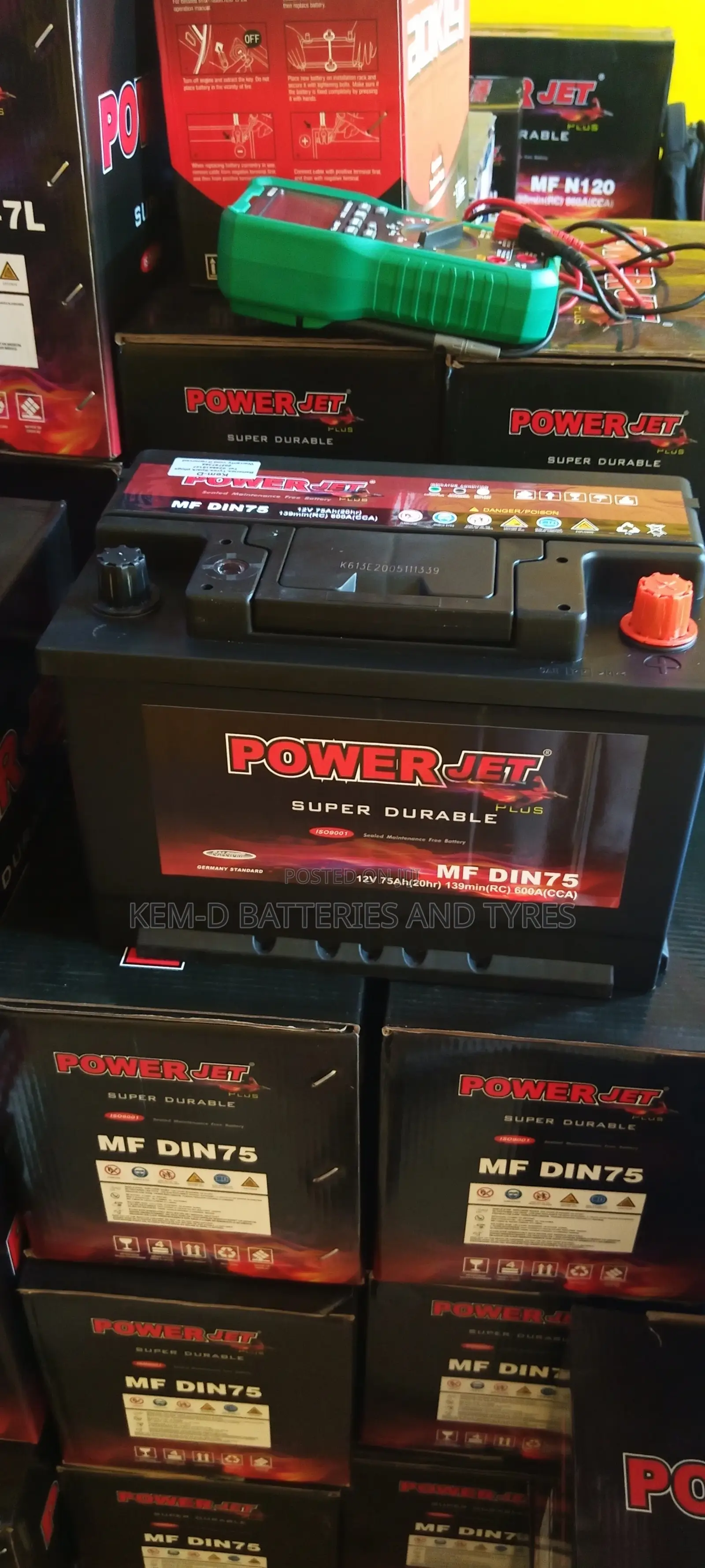 15 Plates Battery - Free Delivery - 12V75AH