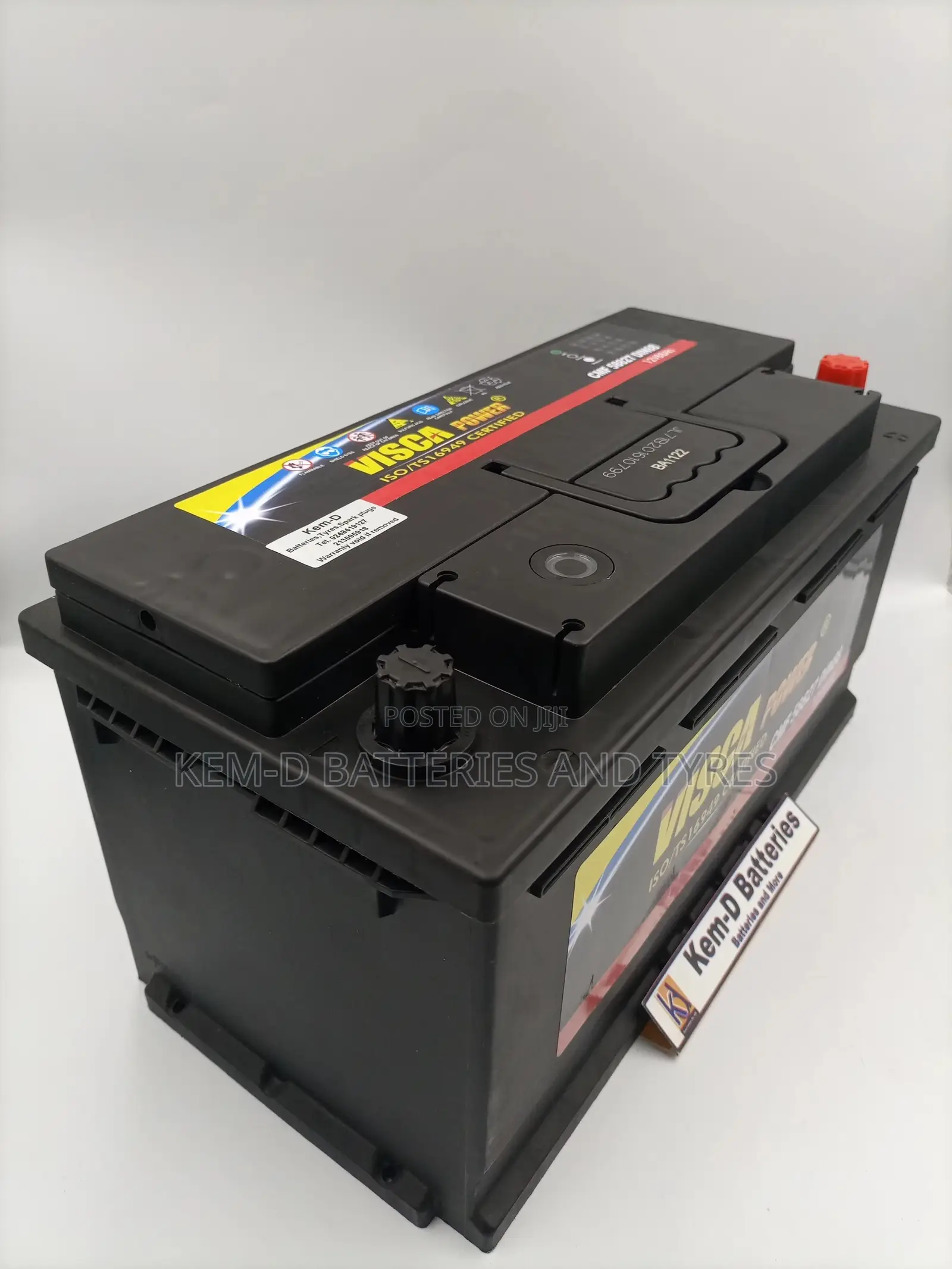 Long Type 17 Plates Visca Battery 12V 88ah 58827 Din88 Benz
