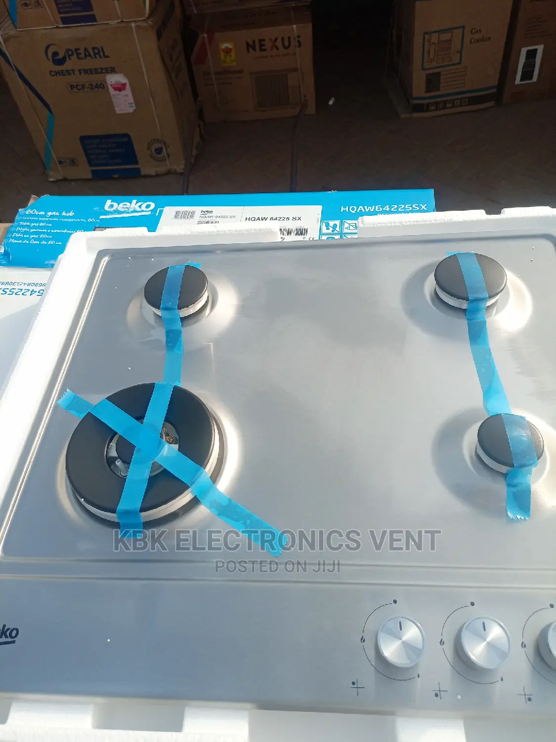 Beko 60*50CM 4burner Stainless Inbuilt Hob