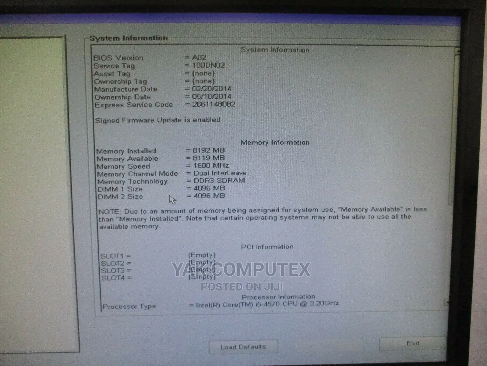 Desktop Computer Dell 8GB Intel Core i5 HDD 500GB