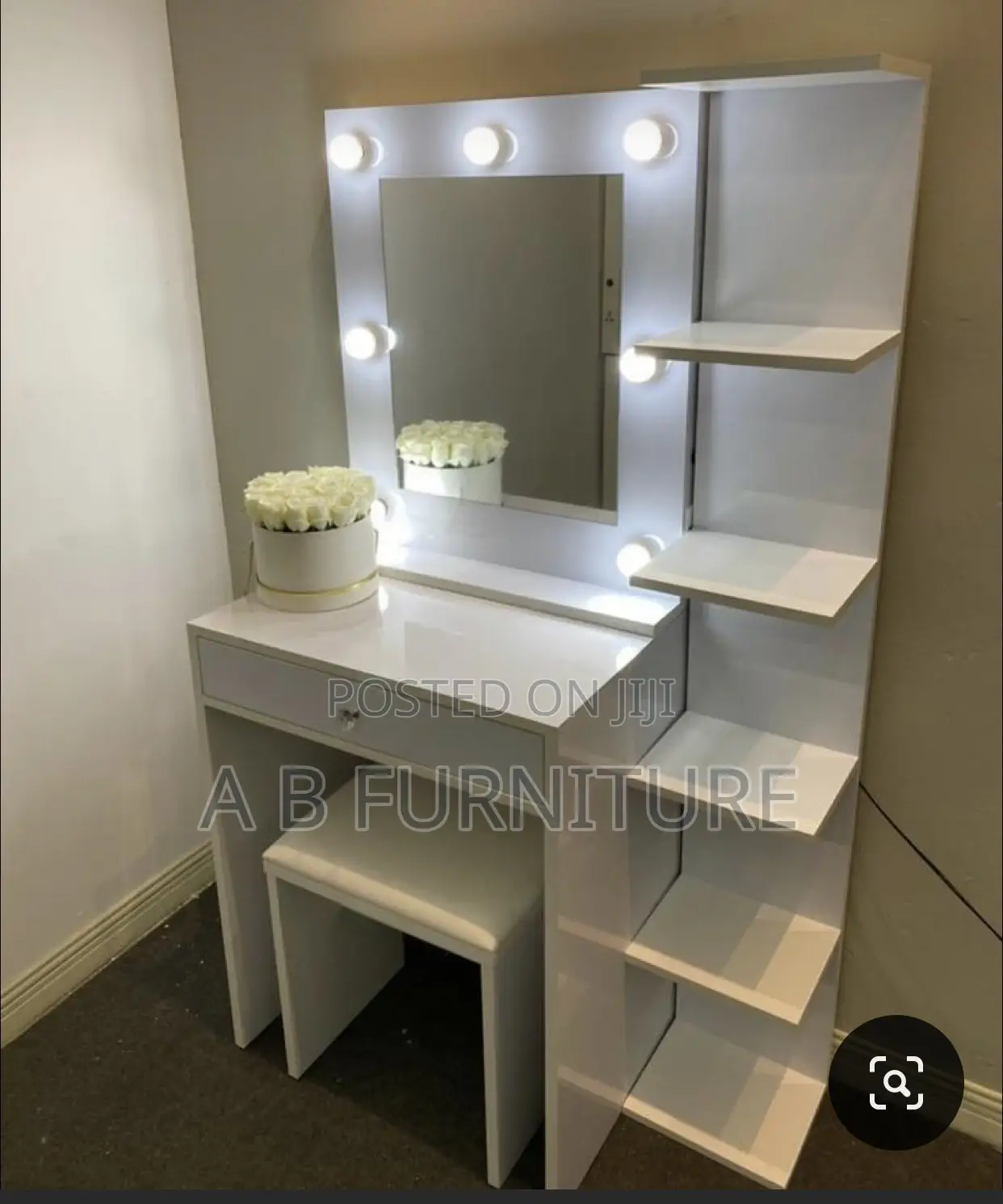 Dressing Mirror With Shelves