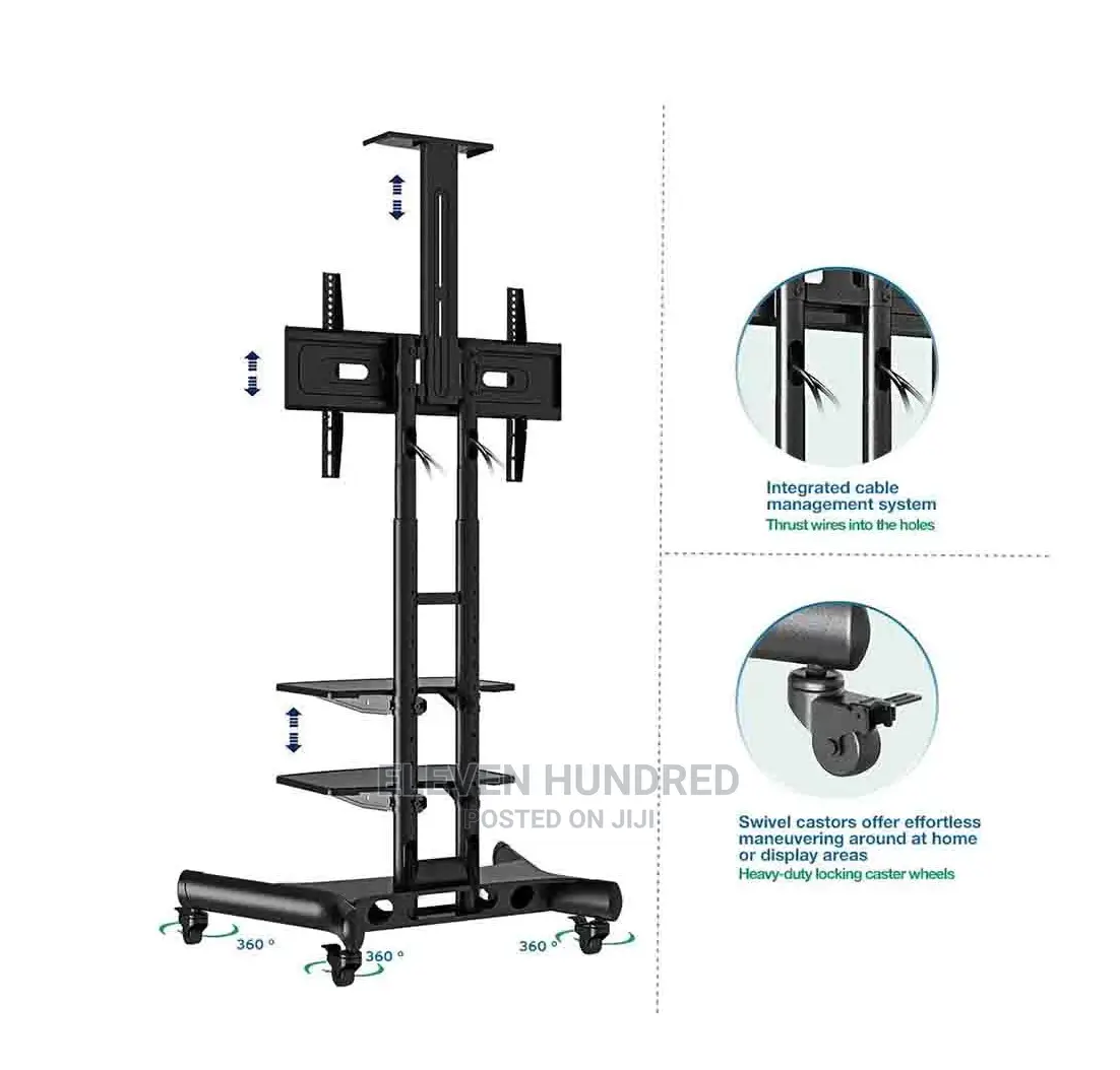 TV Stand (From 32inch to 65inch )Heavy Duty Poles