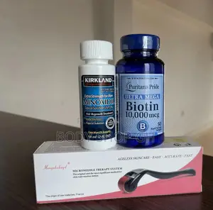 Beard or Hair Growth Combo (Kirkland +Biotin +Roller)