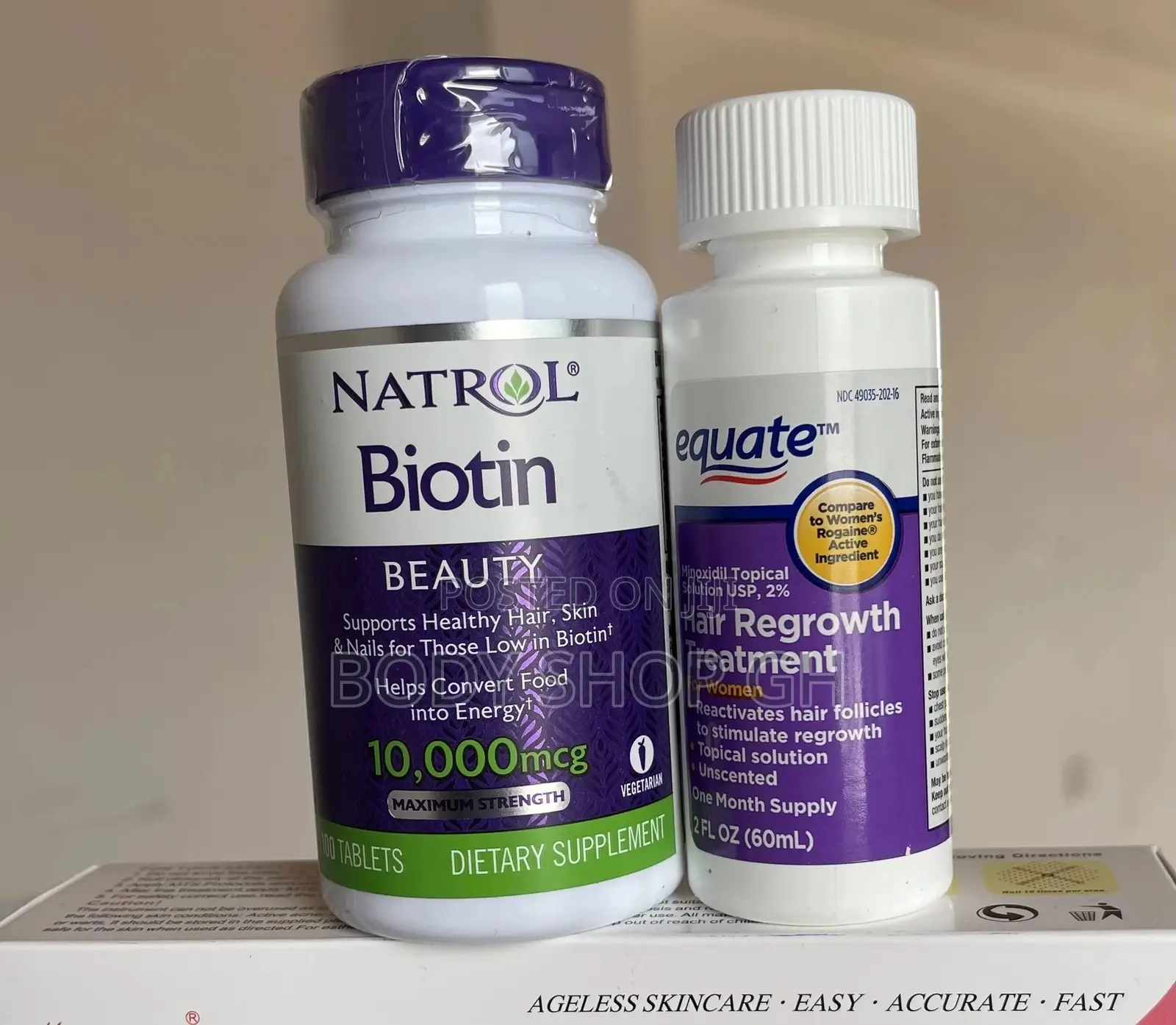 Natrol Biotin +Equate Minoxidil for Women Hair Growth