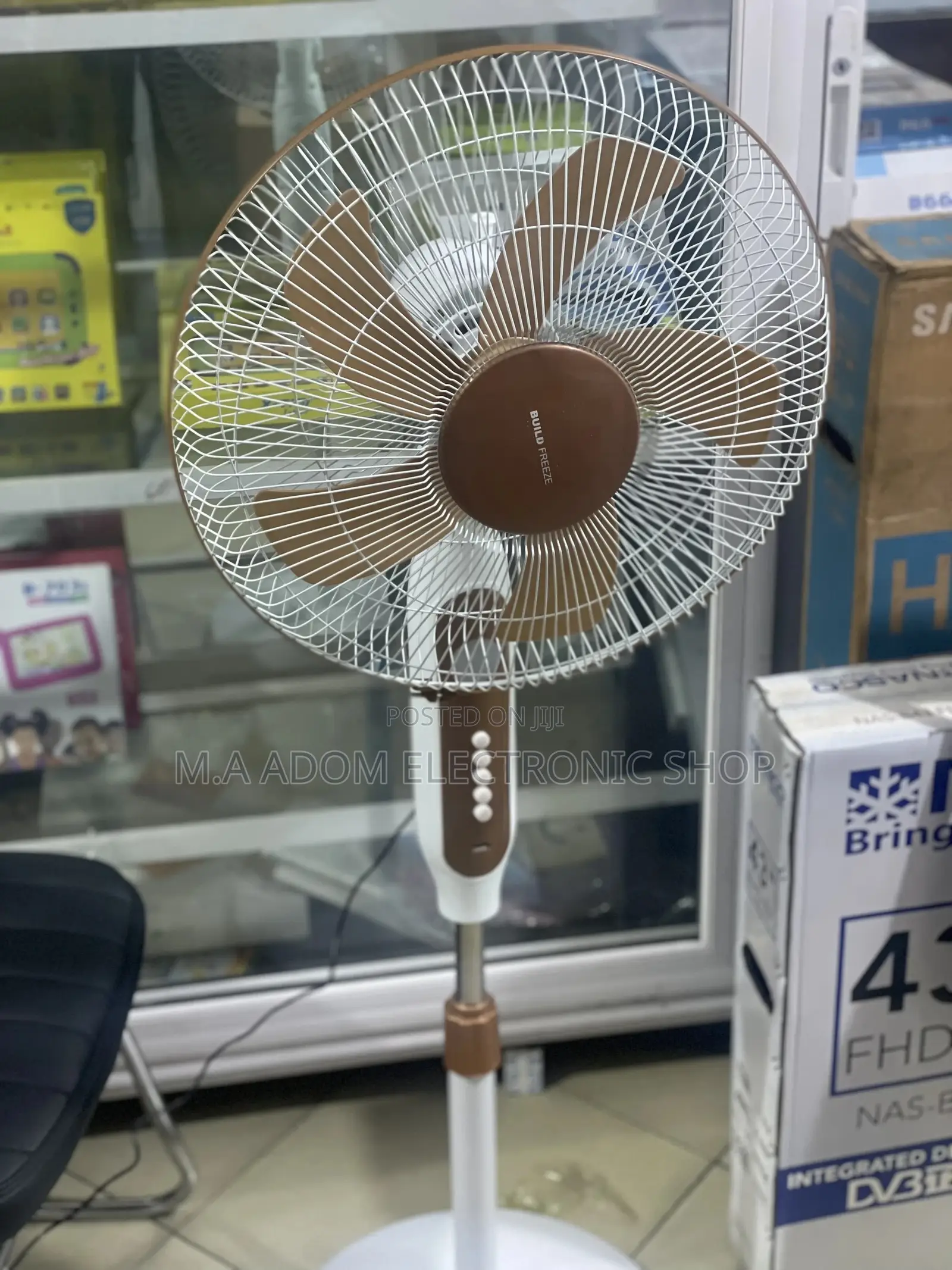 Rechargeable Standing 16” Fan With USB Port
