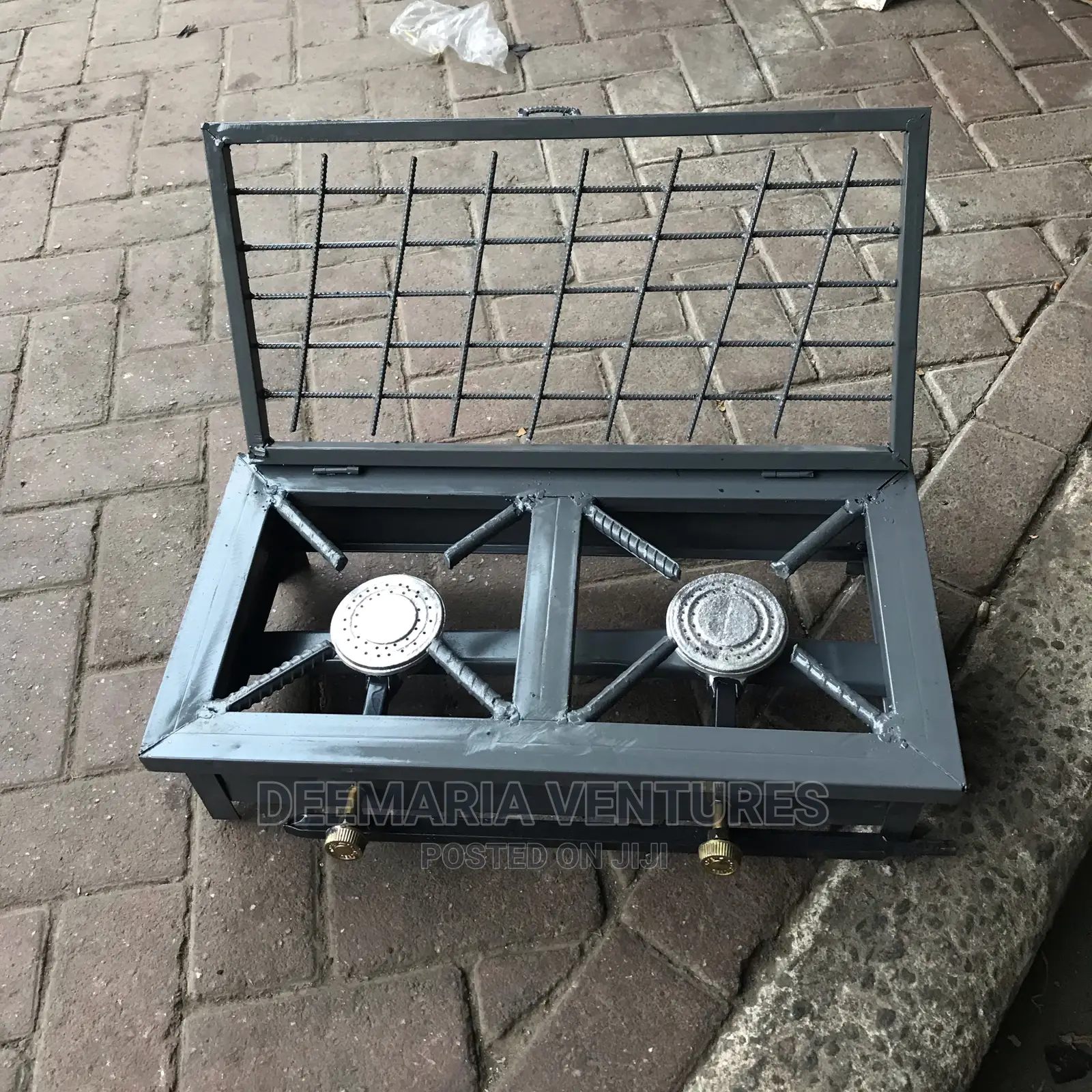Domestic Local Double Gas Stove With Grill Cover for Sale