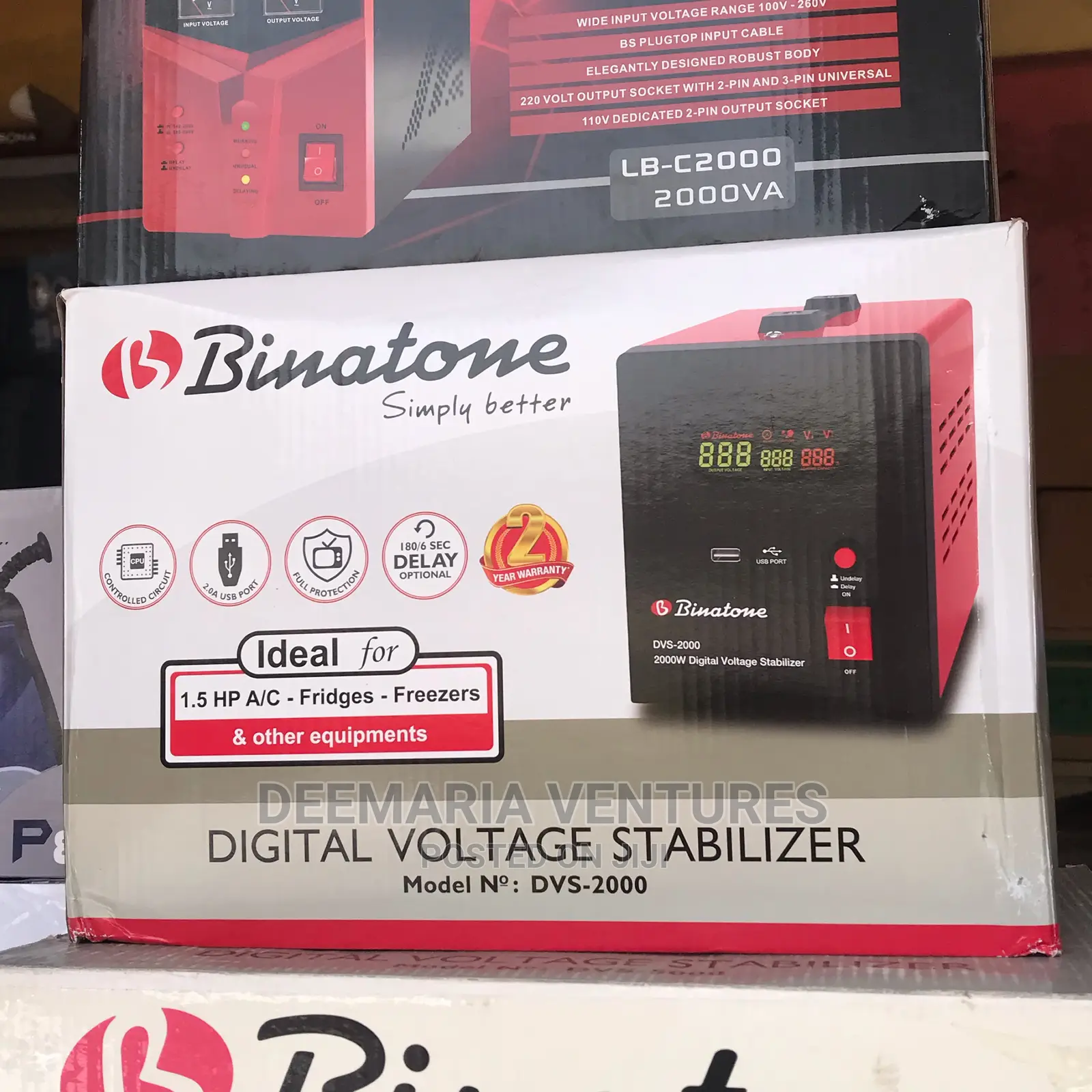 Binatone 2000w Digital Voltage Stabilizer DVS-2000