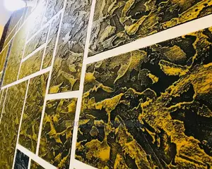 Wall Design Made With P.O.P Cement and Wall Putty