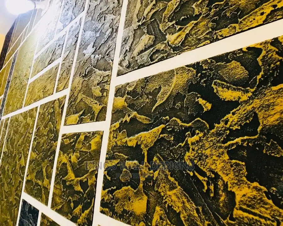 Wall Design Made With P.O.P Cement and Wall Putty