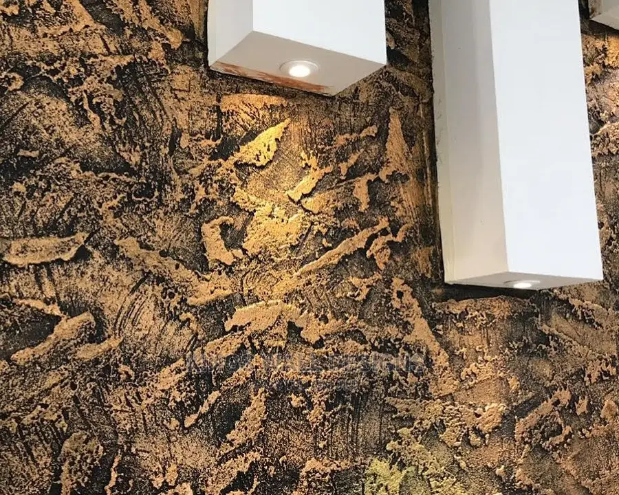 Wall Design Made With P.O.P Cement and Wall Putty