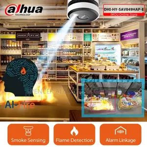 Dahua 5mp Ir Ai-Fire Smoke Detector Sensing Network Camera