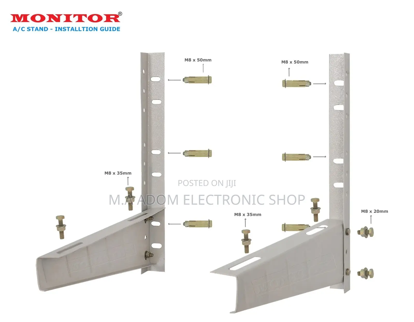 White Colour AC Bracket
