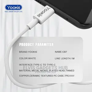 YOOKIE CB7 3A Fast Charging Type C to Type C PD Data Cable