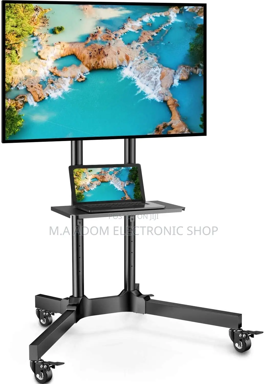 Movable Tv Stand With Wheels Dvd Shelf