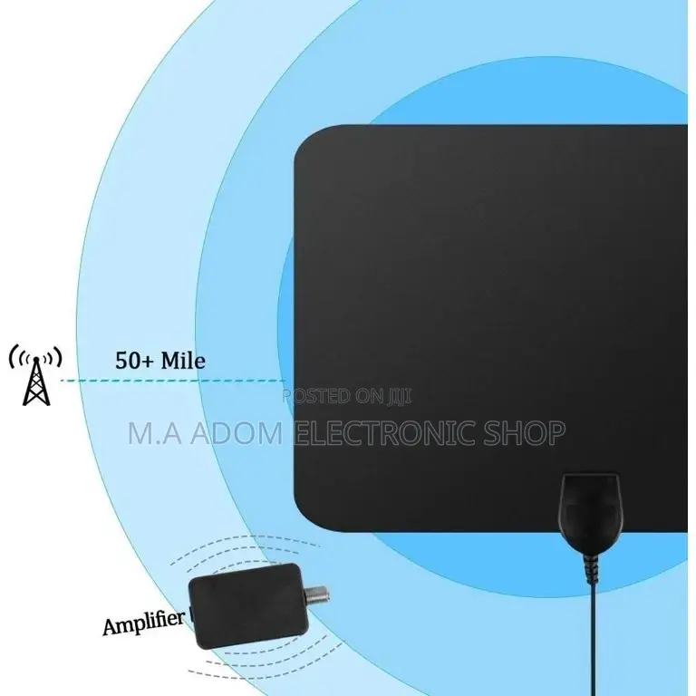 Ultra Slim Design Indoor Antenna With a Booster