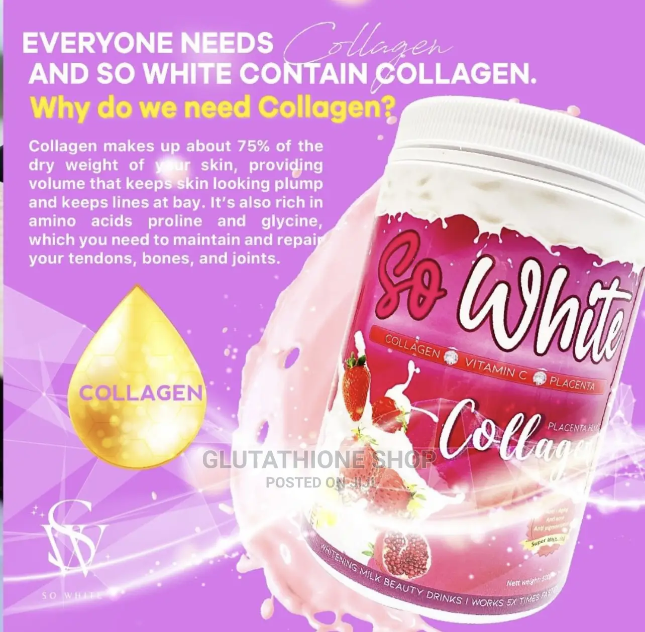 So White Skin Whitening Collagen Supplement