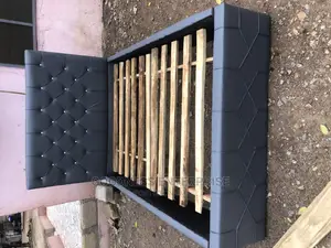 Ash Double Leather Bed Frame